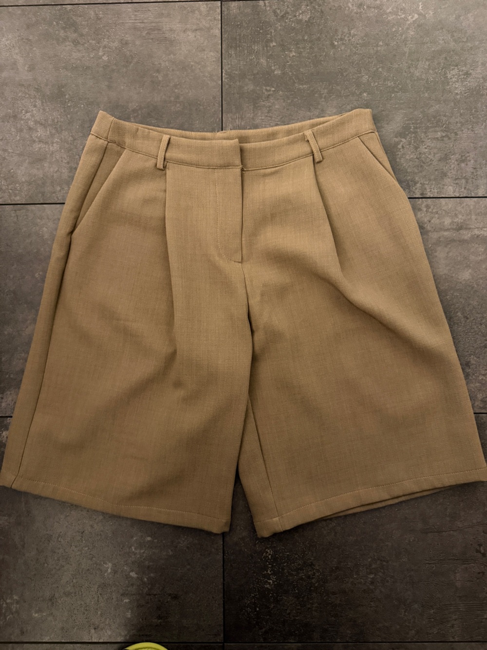 Musera Tan Pleated Chino Shorts
